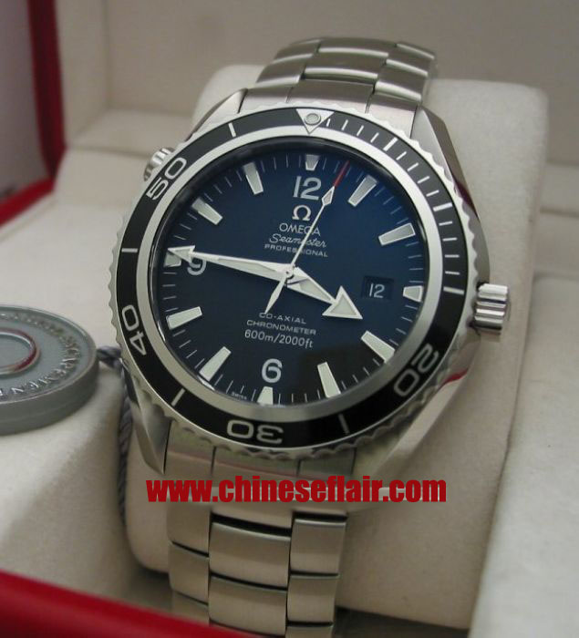 Replica Omega Seamaster 300 Spectre 45mm Watch SS Black Dial
